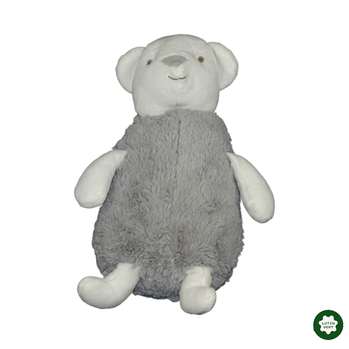 Peluche ours blanc et gris d'occasion ATMOSPHERA - Dès 6 mois | Lutin Vert