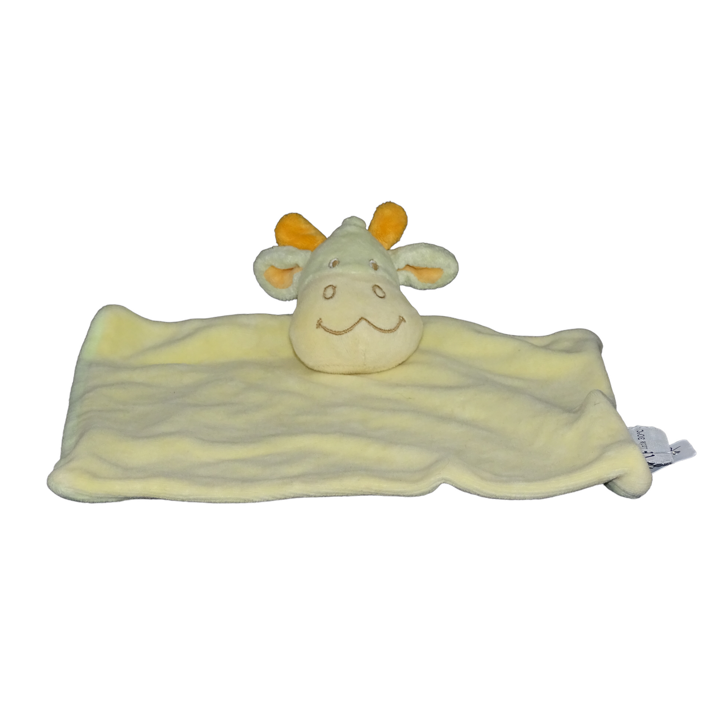 Vache rectangle plat en velours vert et jaune d'occasion AMTOYS - Dès 3 mois | Lutin Vert