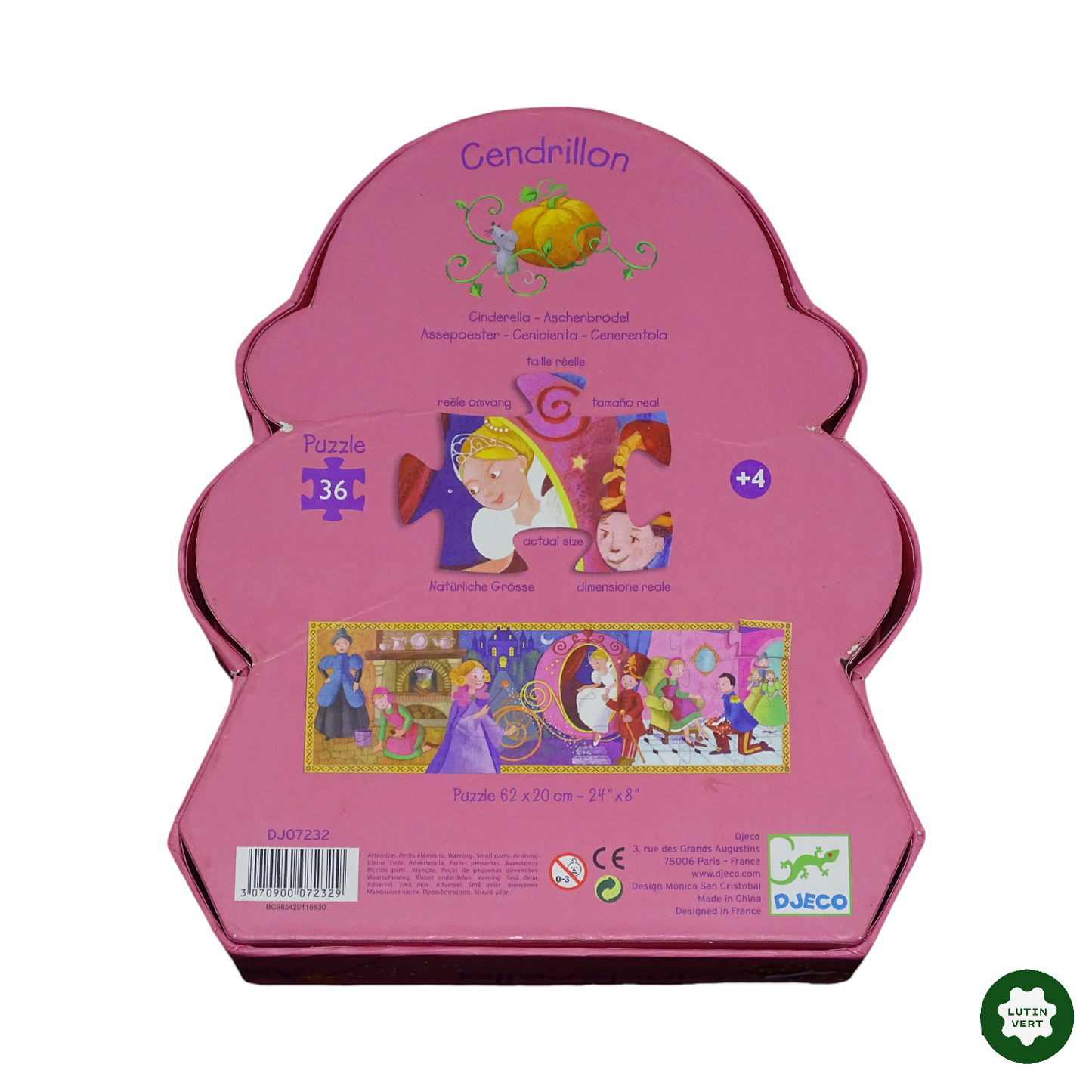 Puzzle Cendrillon 36 pièces d'occasion DJECO - Dès 4 ans | Lutin Vert