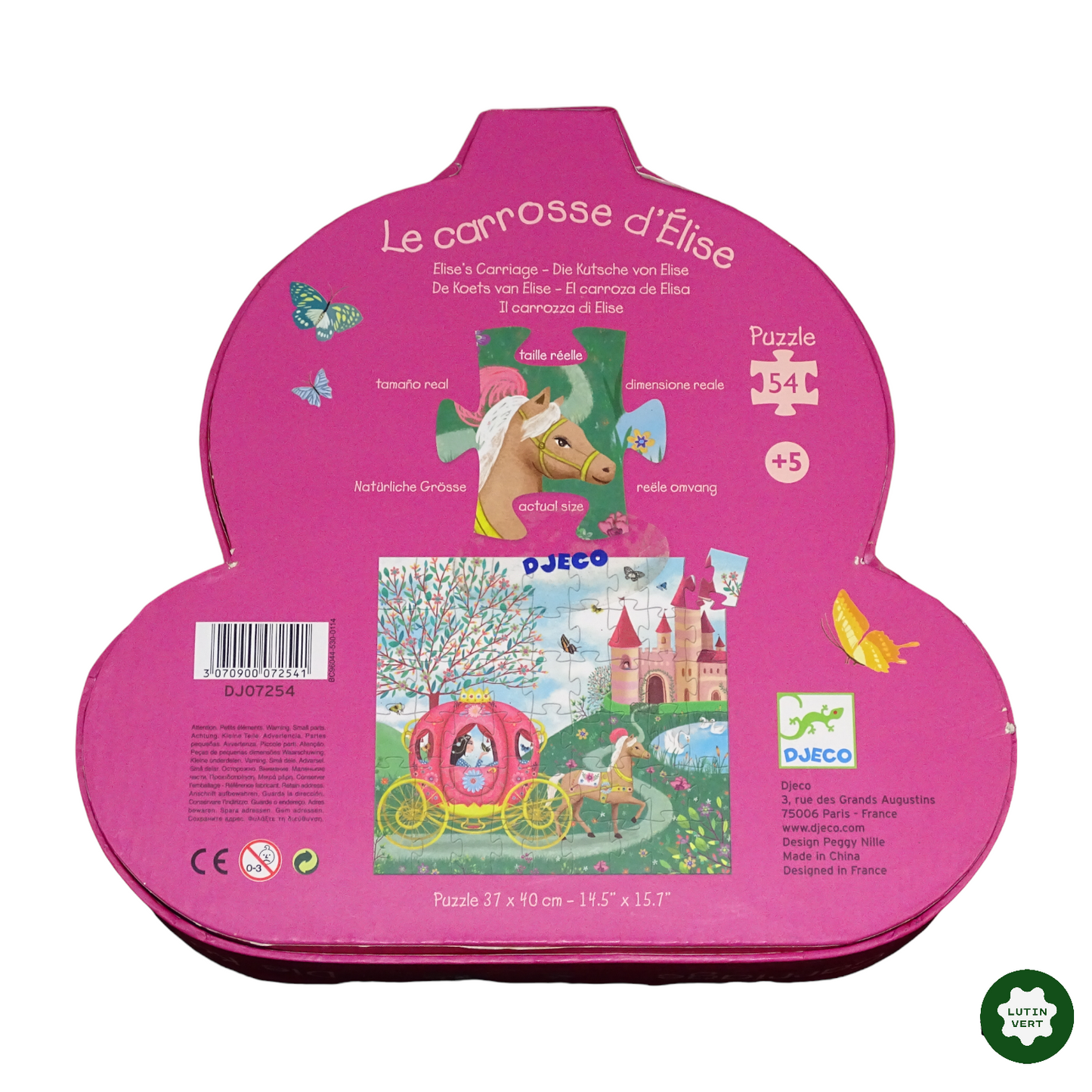 Puzzle Le carrosse d’Élise 54 pèces d'occasion DJECO - Dès 5 ans | Lutin Vert