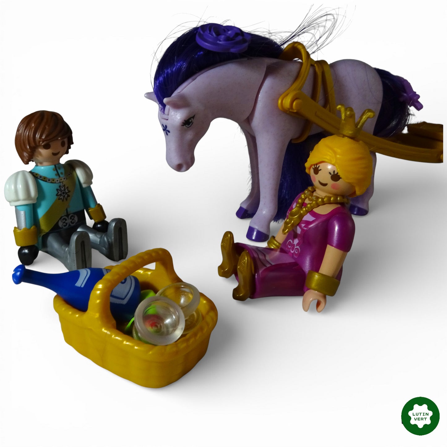 Playmobil 6856 / 9161 « Calèche avec cheval à coiffer et couple royal » d'occasion PLAYMOBIL - Dès 4 ans | Ref 12981
