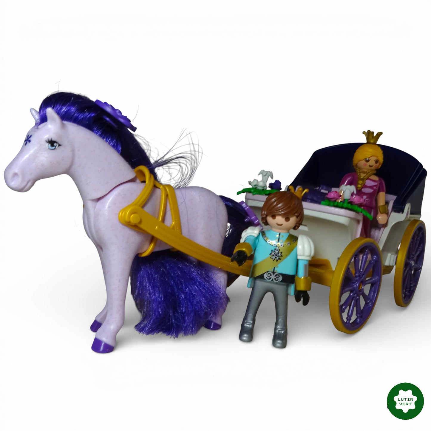Playmobil 6856 / 9161 « Calèche avec cheval à coiffer et couple royal » d'occasion PLAYMOBIL - Dès 4 ans | Ref 12981