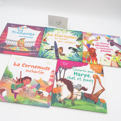 Lots de Livres  d’histoires d’animaux et d’instruments de musiques HACHETTE - Dès 3 ans | Ref 14747