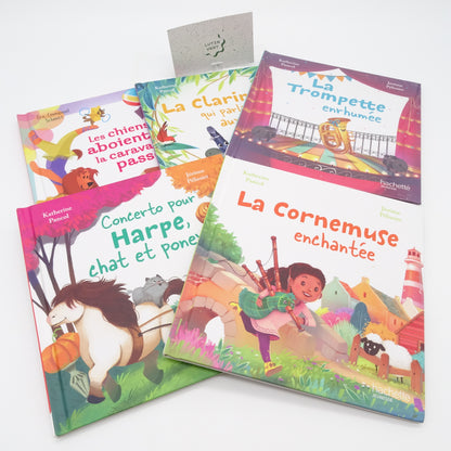 Lots de Livres  d’histoires d’animaux et d’instruments de musiques HACHETTE - Dès 3 ans | Ref 14747