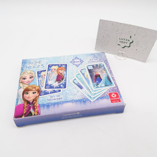 Jeu de Familles + Jeu de Mémoire, La Reine des Neiges CARTAMUNDI - Dès 2 ans | Ref 14746