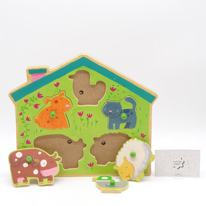 Puzzle sonore Thème de la ferme DJECO - Dès 1 an | Ref 14757