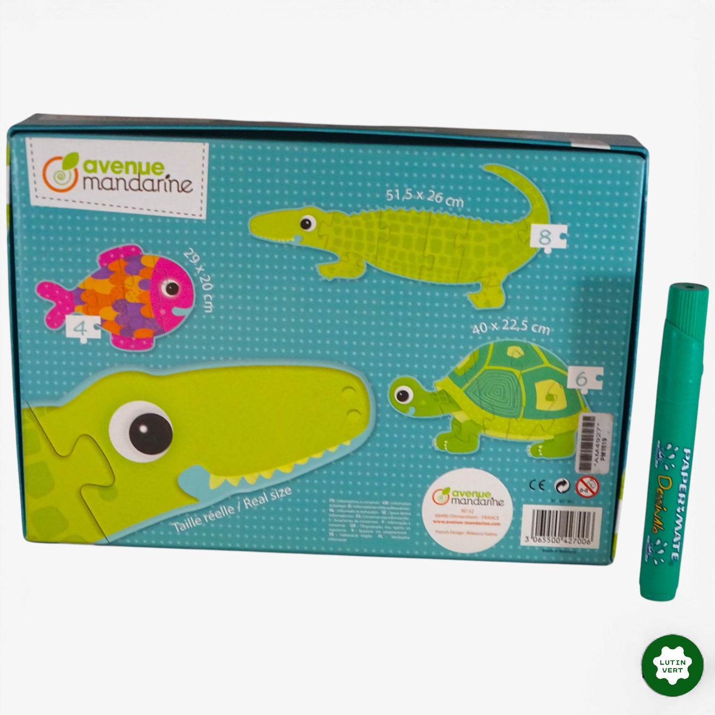 3 puzzles évolutifs animaux aquatiques d'occasion AVENUE MANDARINE - Dès 2 ans | Ref 10684