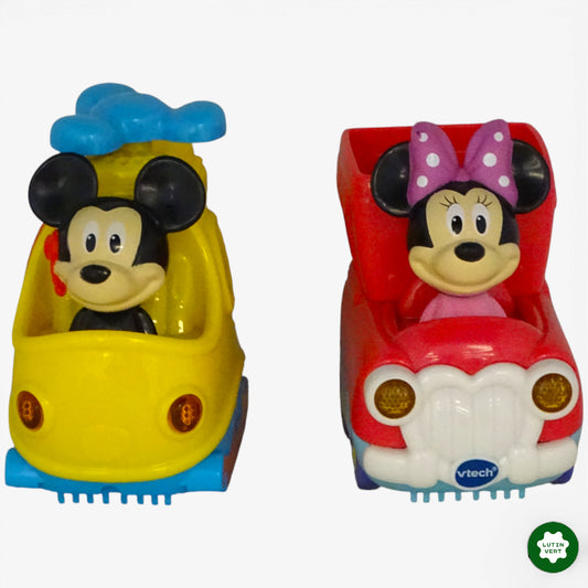 Duo de véhicules pour circuit Vtech Mickey et Minnie d'occasion VTECH - Dès 2 ans | Ref 10715