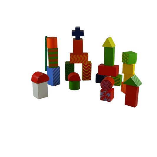 Lot de 25 cubes en bois. d'occasion PLAYTIVE  - Dès 3 ans | Lutin Vert