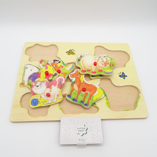 Puzzle des animaux en bois  - Dès 18 mois | Ref 14852