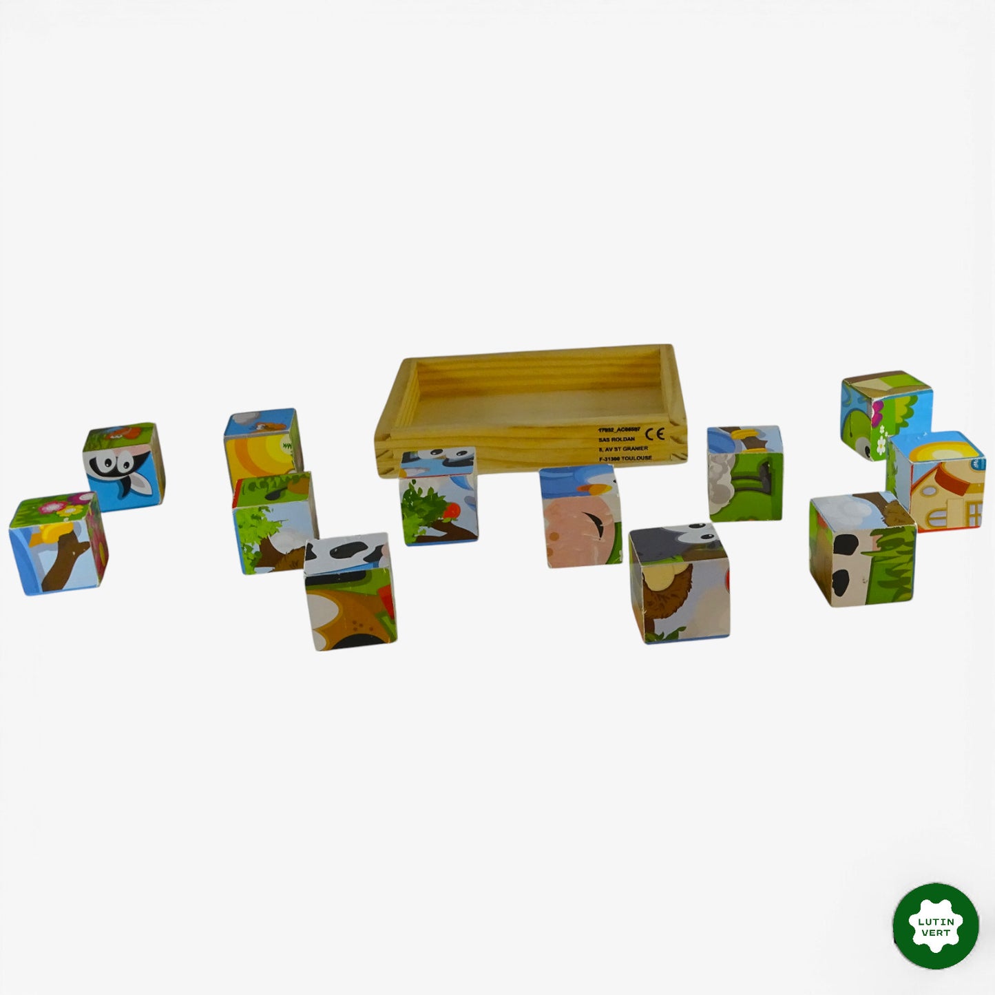 Puzzle cubes animaux d'occasion ROLDAN - Dès 3 ans | Ref 10949