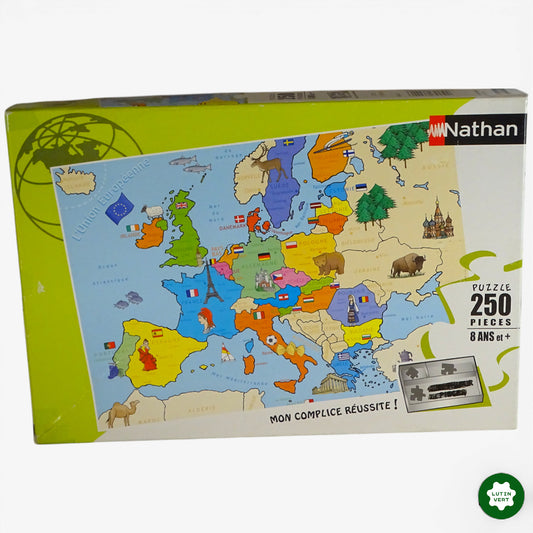 Puzzle carte d’Europe 250 pcs d'occasion NATHAN - Dès 8 ans | Ref 10977