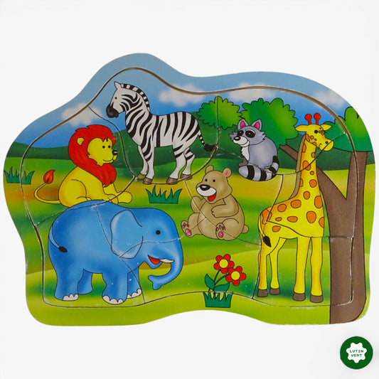 Puzzle bois « animaux » d'occasion ROLDAN - Dès 3 ans | Ref 11008