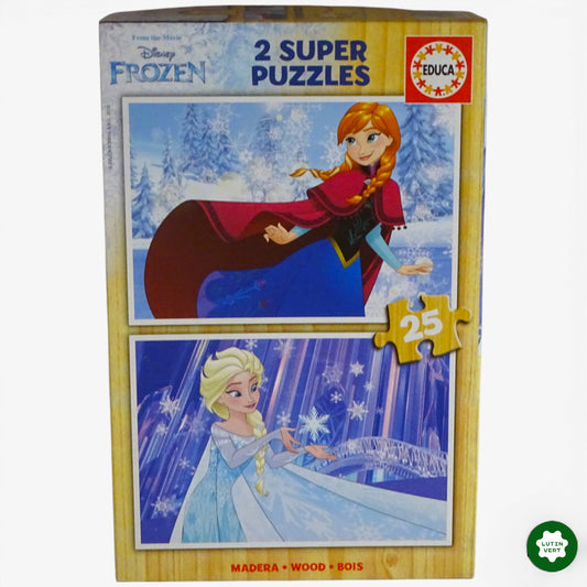 2 super Puzzle Frozen bois  d'occasion EDUCA - Dès 4 ans | Ref 11071