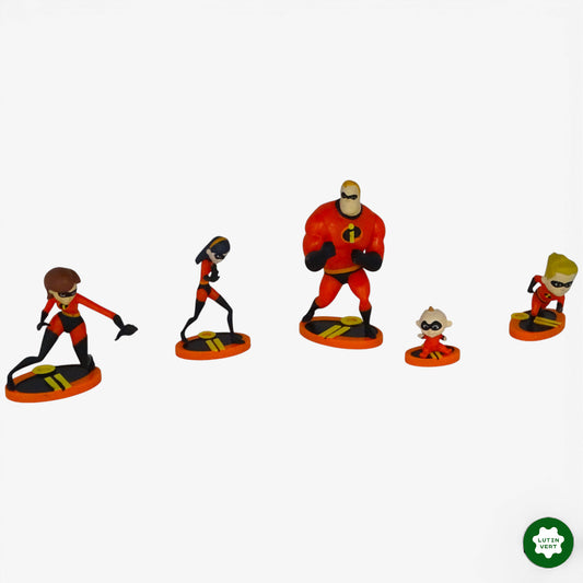 Lot 5 figurines « Les indestructibles » d'occasion DISNEY  - Dès 6 ans | Ref 11088