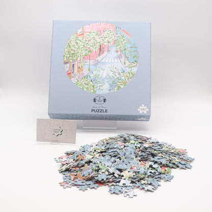 Puzzle rond « scène de rue » ANNA & CLARA’S - Dès 10 ans | Ref 15019