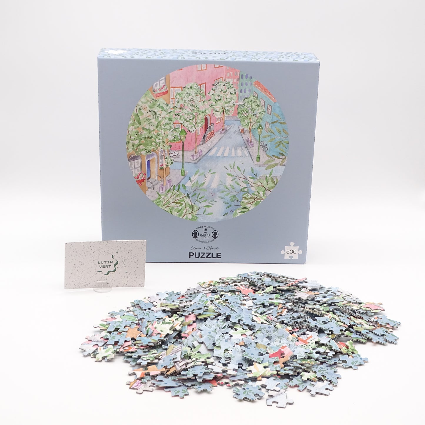 Puzzle rond « scène de rue » ANNA & CLARA’S - Dès 10 ans | Ref 15019