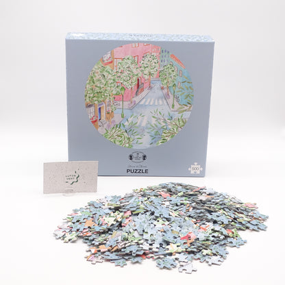 Puzzle rond « scène de rue » ANNA & CLARA’S - Dès 10 ans | Ref 15019