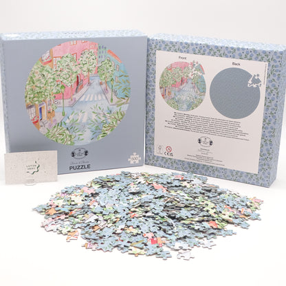 Puzzle rond « scène de rue » ANNA & CLARA’S - Dès 10 ans | Ref 15019