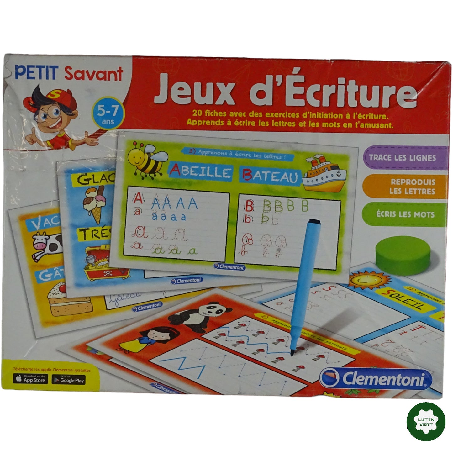 Petit Savant – Jeux d’Ecriture d'occasion CLEMENTONI - Dès 5 ans | Lutin Vert Ref 6369