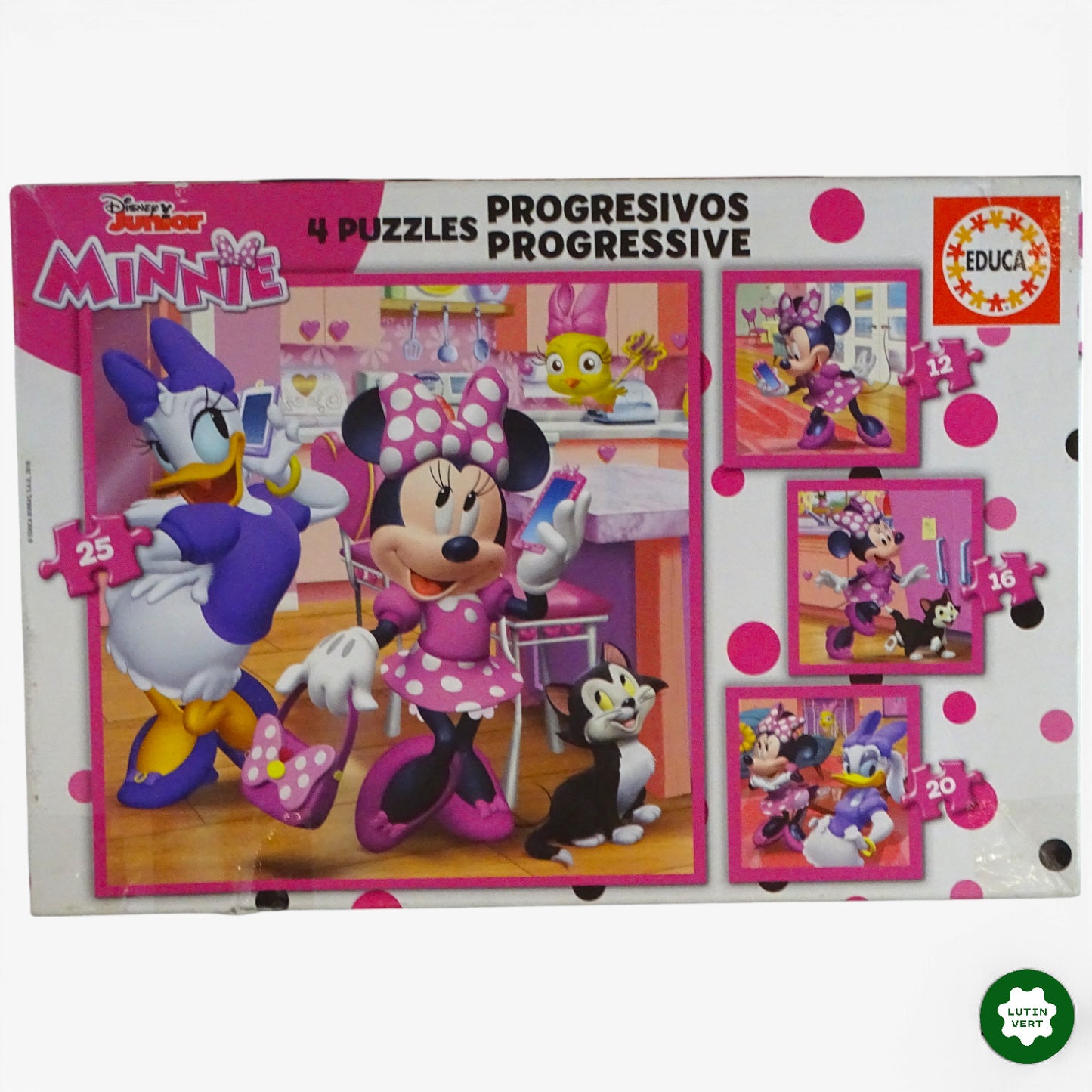 3 puzzles progressifs « Minnie » d'occasion EDUCA - Dès 3 ans | Ref 11214