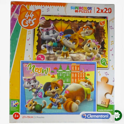 Puzzle 44 Cats  2 x 20 pcs d'occasion CLEMENTONI - Dès 3 ans | Ref 11231