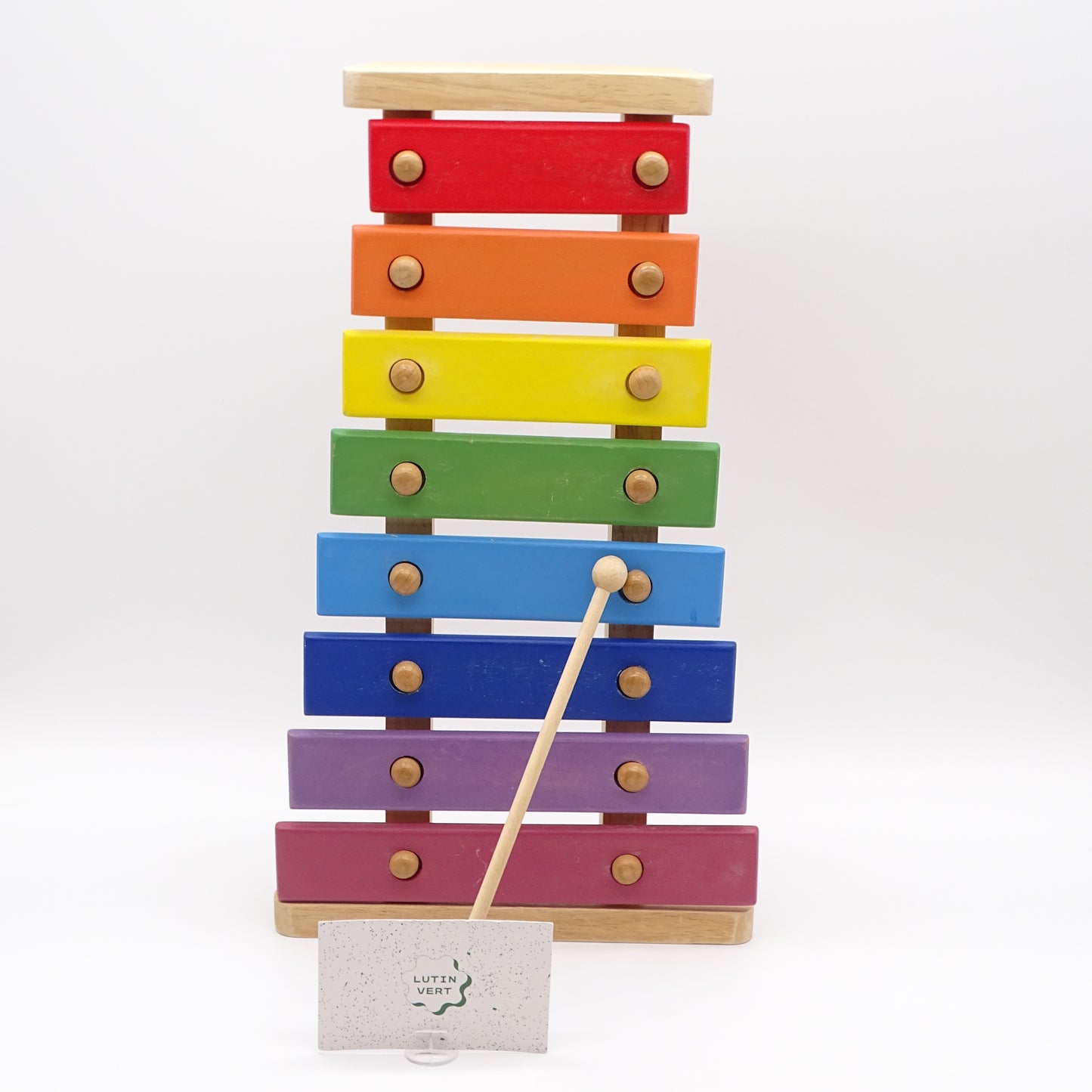 Xylophone arc-en-ciel en bois avec baguette SANS MARQUE - Dès 3 ans | Ref 15131