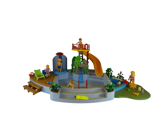 Piscine avec toboggan  d'occasion PLAYMOBIL - Dès 4 ans | Ref 11320