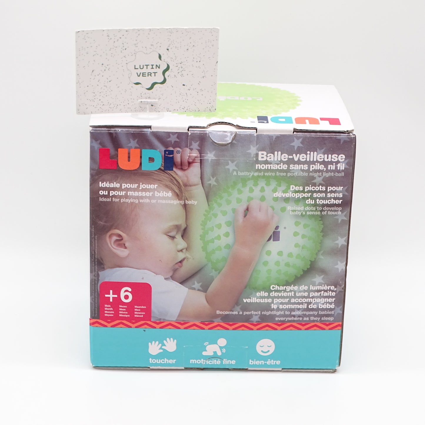 Balle Sensorielle Phosphorescente LUDI - Dès 6 mois | Ref 15152