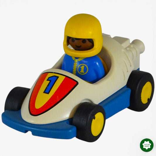 6711 Geobra Voiture F1 et chauffeur d'occasion Playmobil - Dès 18 mois | Ref 11372