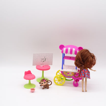 Playset Enchantimals Stand de fruits et Poupée « Mery Monkey »  MATTEL - Dès 4 ans | Ref 15195