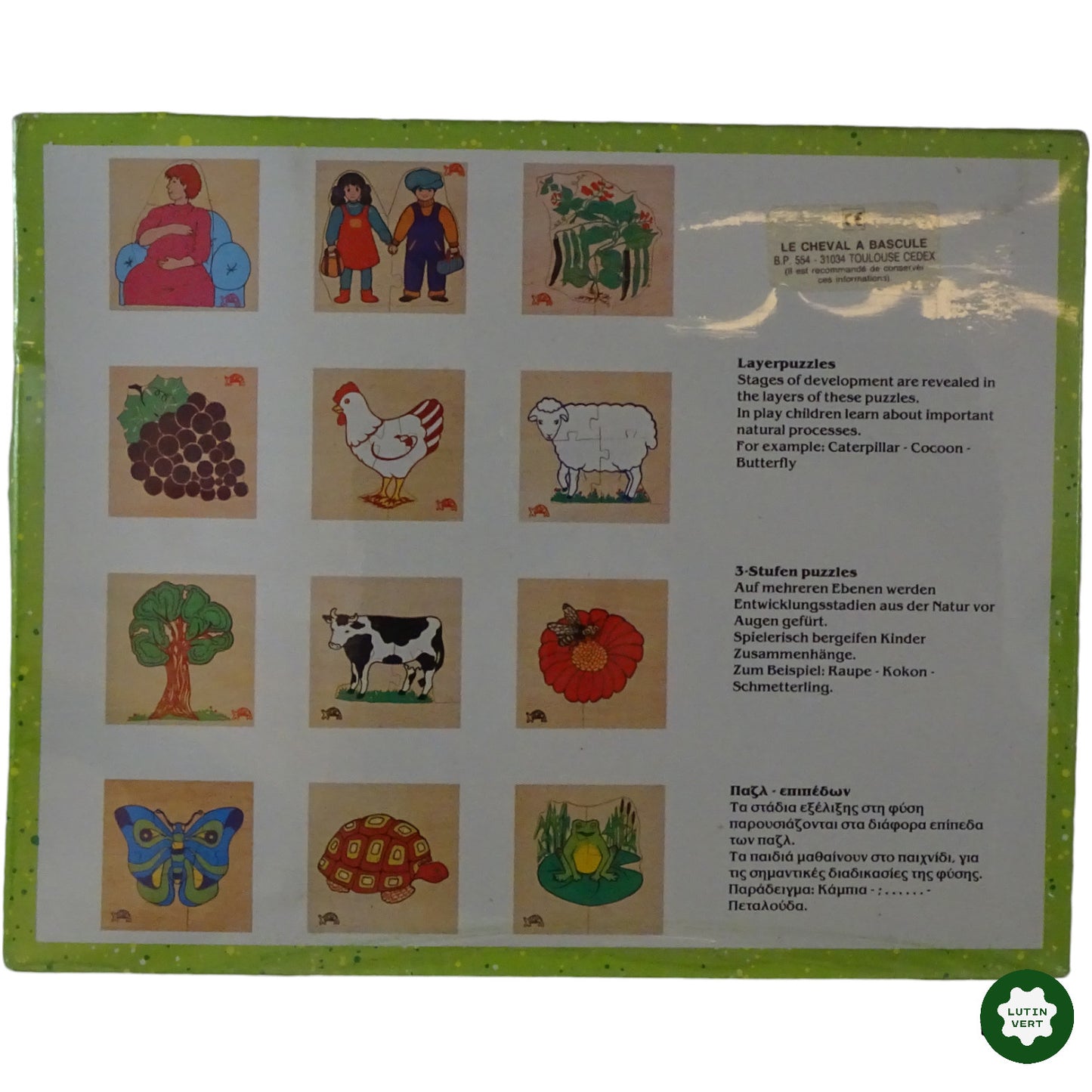 3 Puzzles en bois Chelona d'occasion  - Dès 3 ans | Lutin Vert Ref 6660