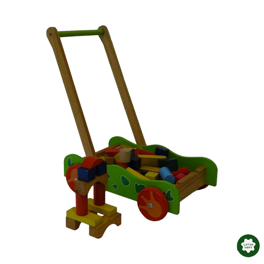 Chariot trotteur et blocs de bois d'occasion  - Dès 18 mois | Ref 6859