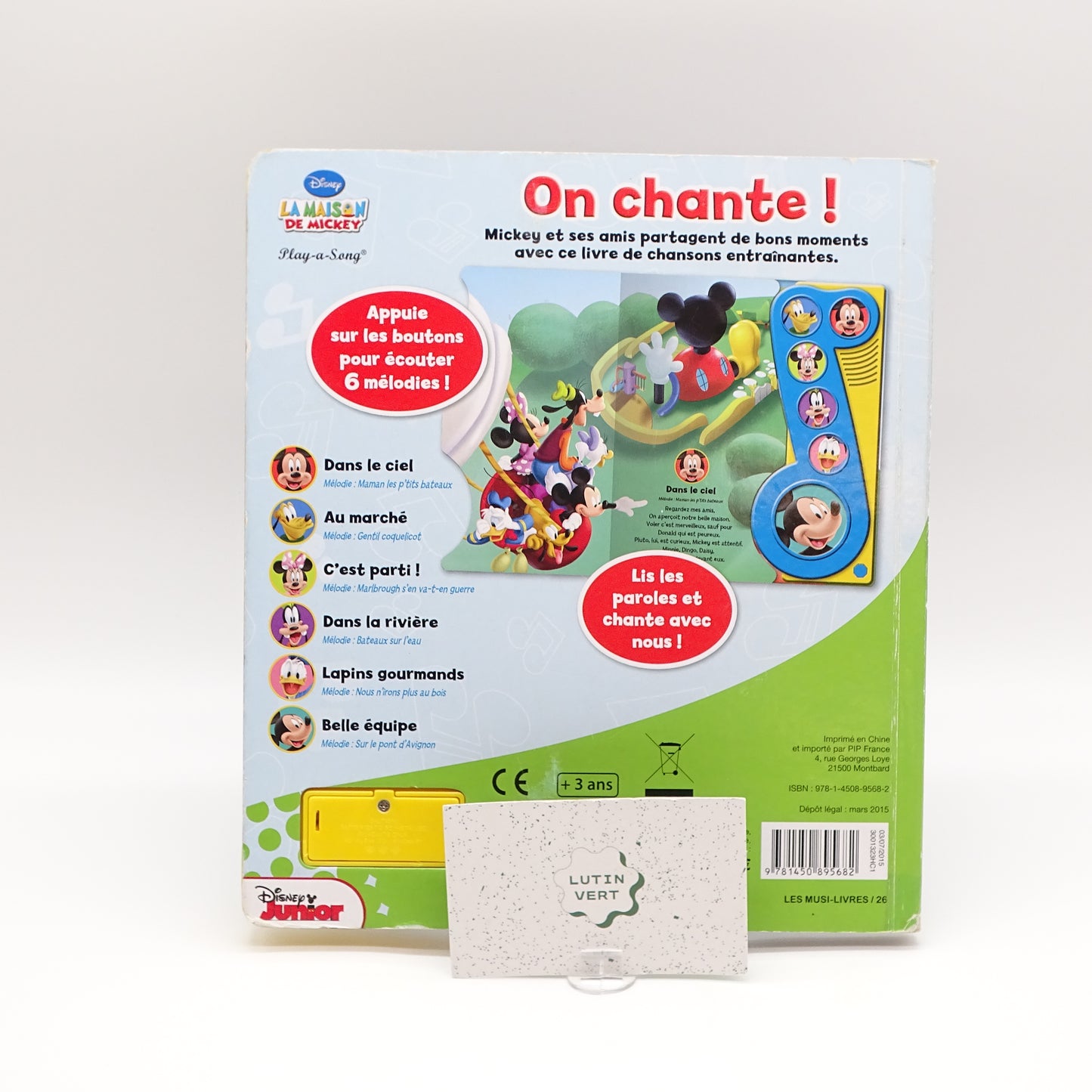 Livre « La maison de Mickey : On chante » DISNEY  - Dès 3 ans | Ref 15256