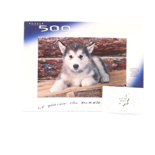 Puzzle 500 pièces Chiot Husky MB PUZZLE - Dès 9 ans | Ref 15303