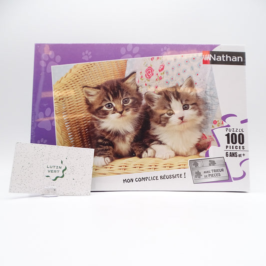 Puzzle 100 pièces Chatons NATHAN - Dès 6 ans | Ref 15304