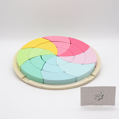 Cercle chromatique en Bois MONTESSORI - Dès 1 an | Ref 15345