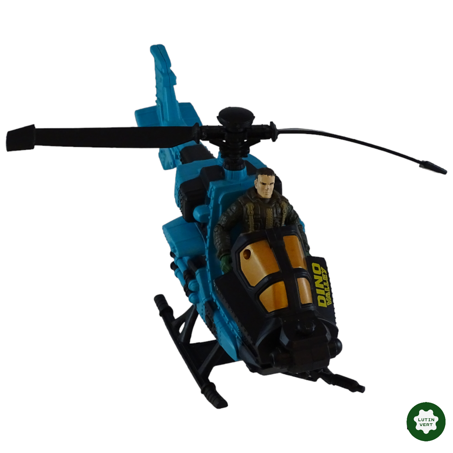 Hélicoptère dino valley + personnage d'occasion CHAP MEI - Dès 4 ans | Lutin Vert