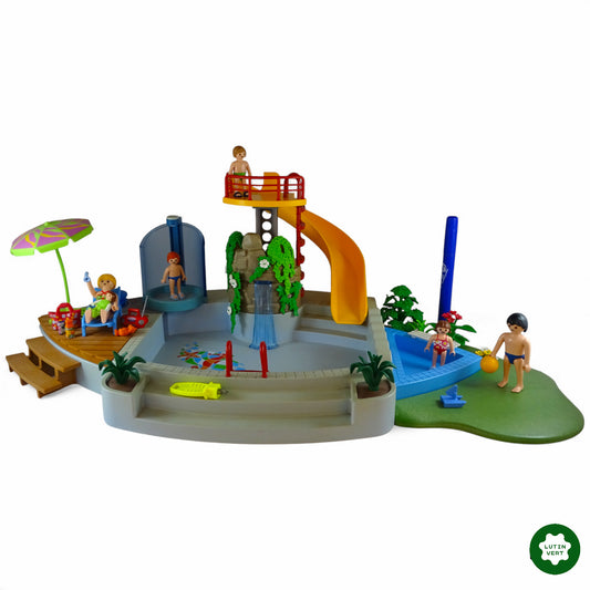 Piscine avec toboggan 4858 d'occasion PLAYMOBIL - Dès 4 ans | Ref 11525