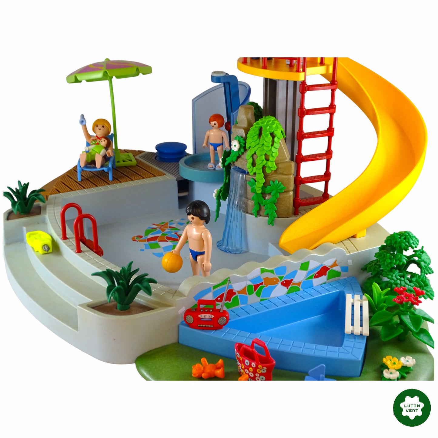 Piscine avec toboggan 4858 d'occasion PLAYMOBIL - Dès 4 ans | Ref 11525