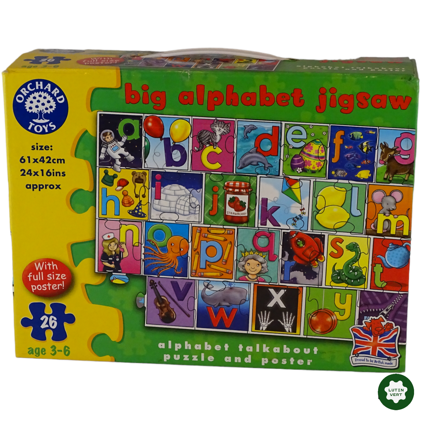 Grand puzzle alphabet d'occasion ORCHARD TOYS - Dès 3 ans | Lutin Vert