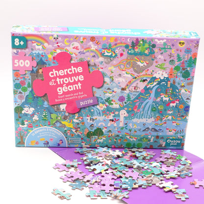 Puzzle 500 pièces Cherche et trouve Géant AUZOU - Dès 8 ans | Ref 15385