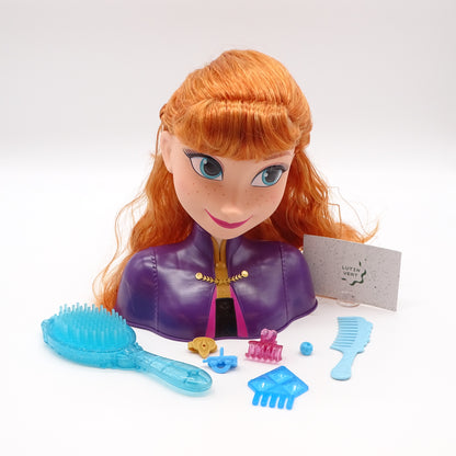 Tête à Coiffer Anna Reine des Neige DISNEY  - Dès 3 ans | Ref 15400
