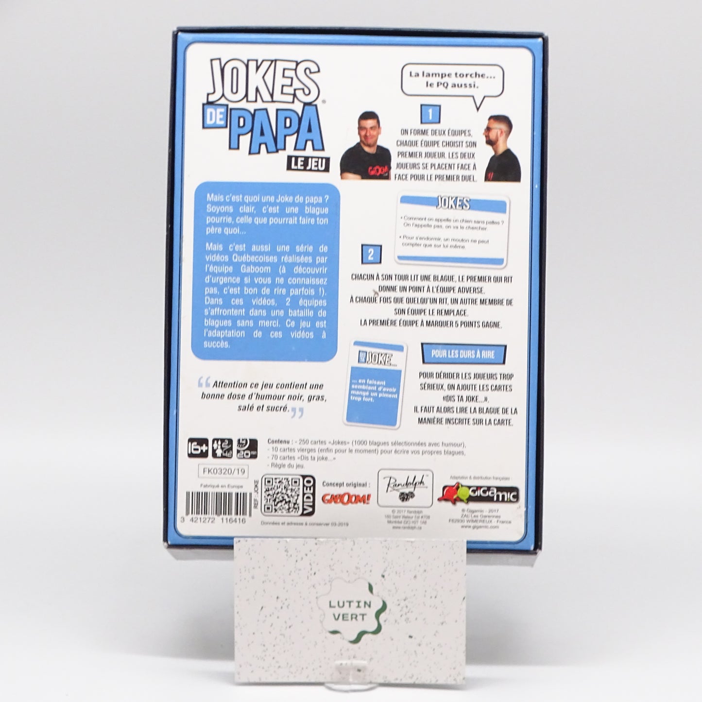 Jockes de papa (Le jeu ) GIGAMIC - Dès 15 ans | Ref 15423