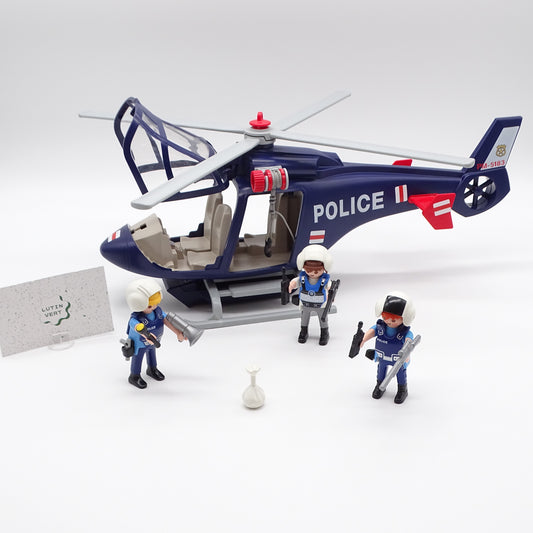 Lot Hélicoptère Police PLAYMOBIL - Dès 5 ans | Ref 15434