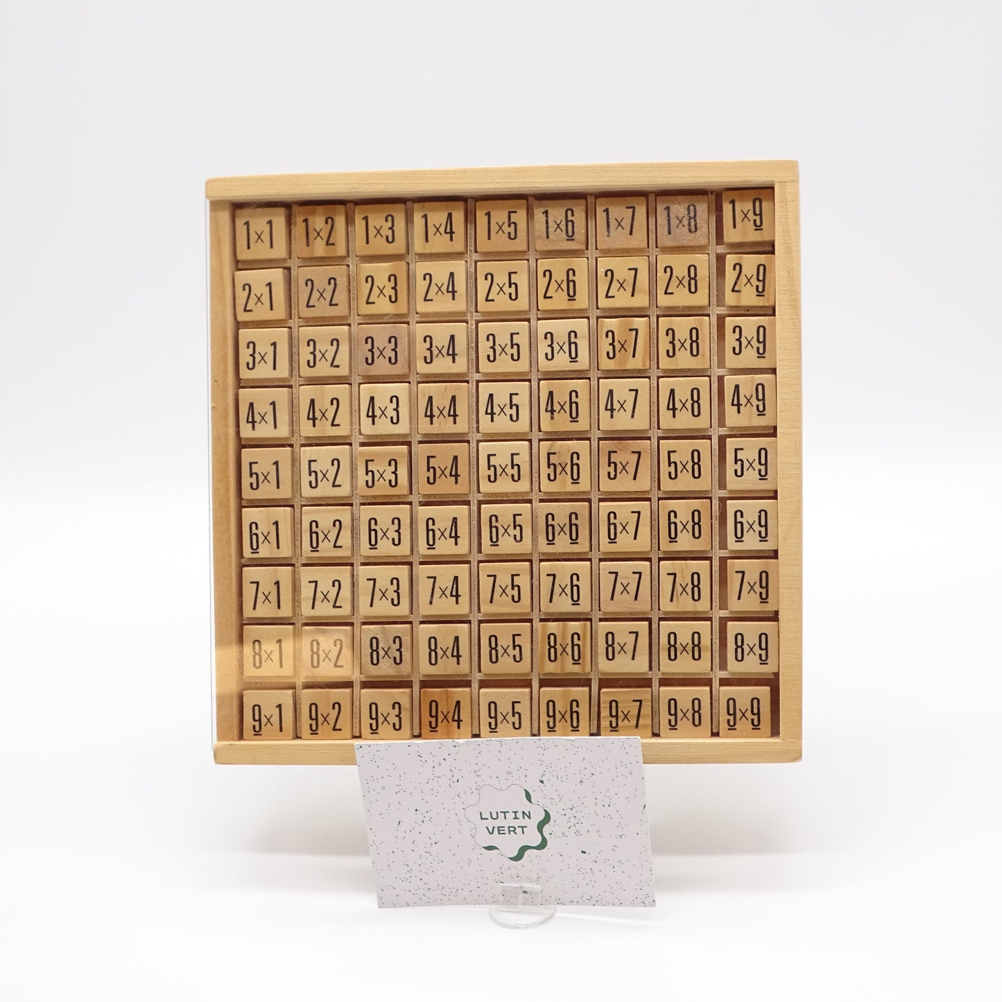 Jeux tables de multiplications en bois LE COMPTOIR DU MONDE - Dès 6 ans | Ref 15445