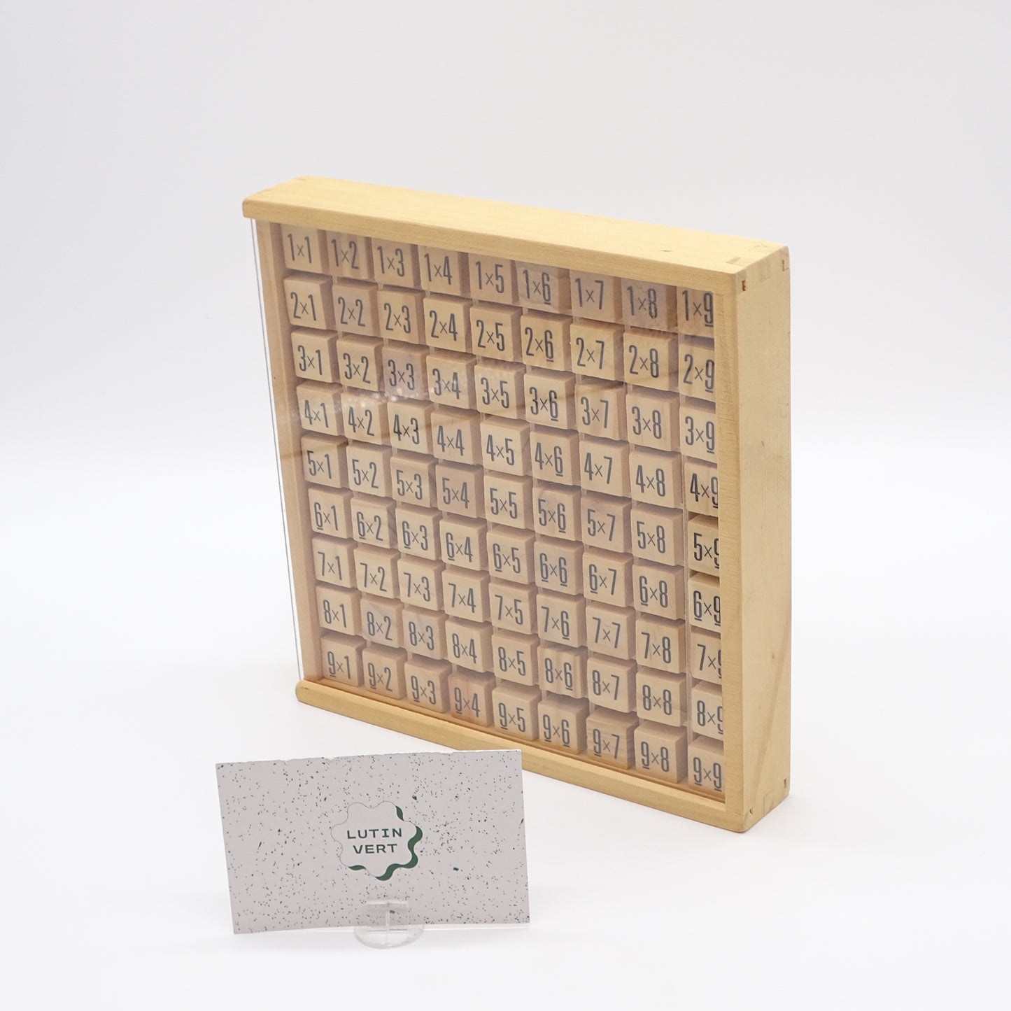 Jeux tables de multiplications en bois LE COMPTOIR DU MONDE - Dès 6 ans | Ref 15445