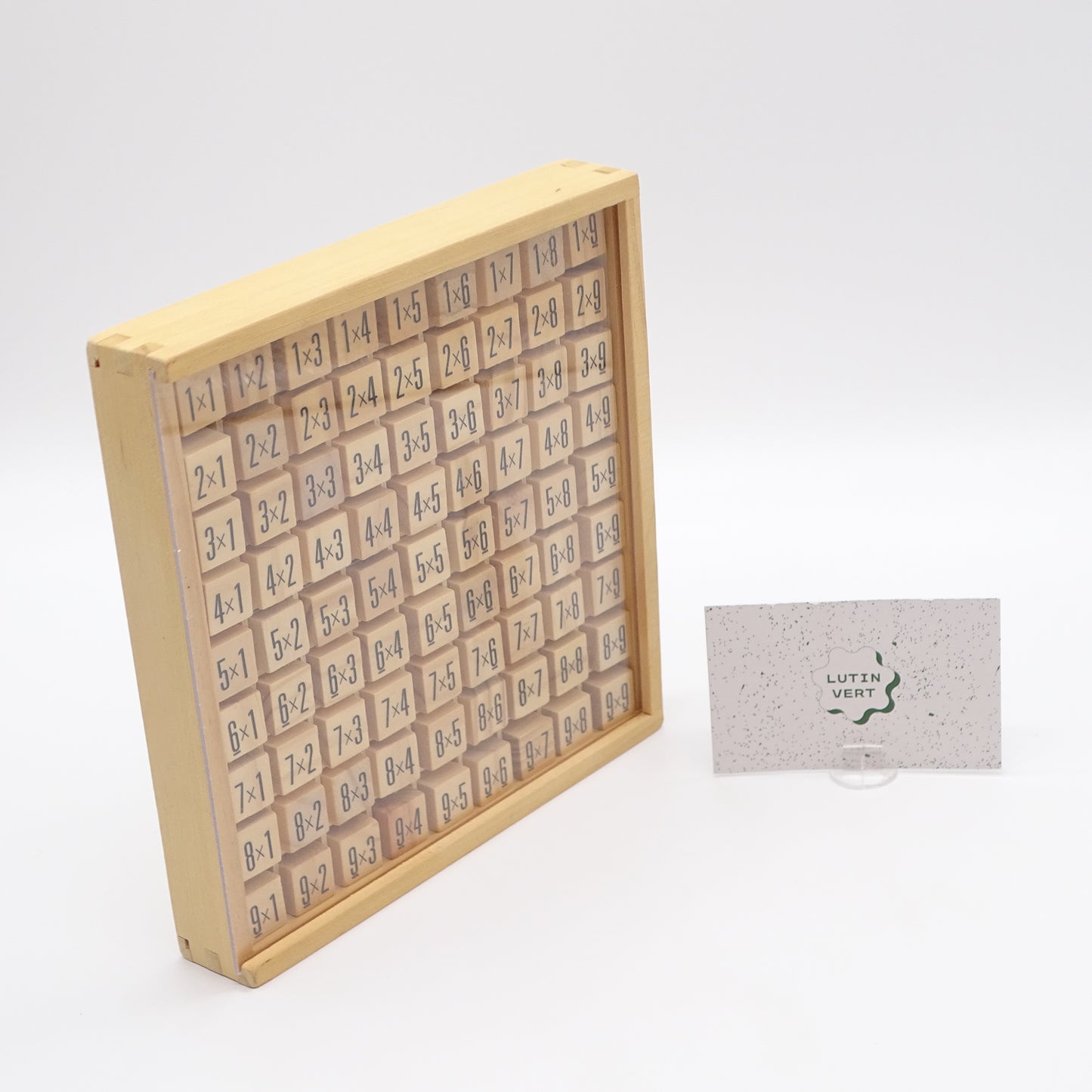 Jeux tables de multiplications en bois LE COMPTOIR DU MONDE - Dès 6 ans | Ref 15445
