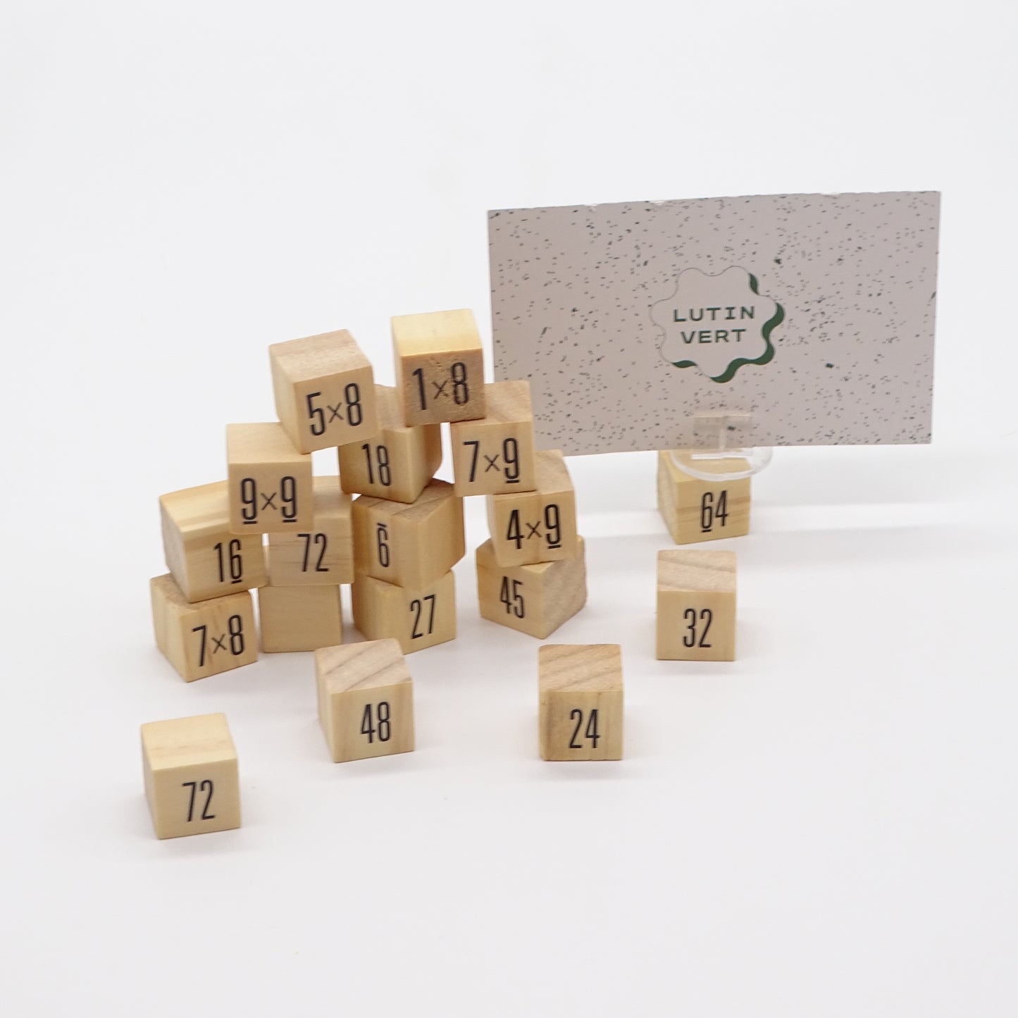 Jeux tables de multiplications en bois LE COMPTOIR DU MONDE - Dès 6 ans | Ref 15445