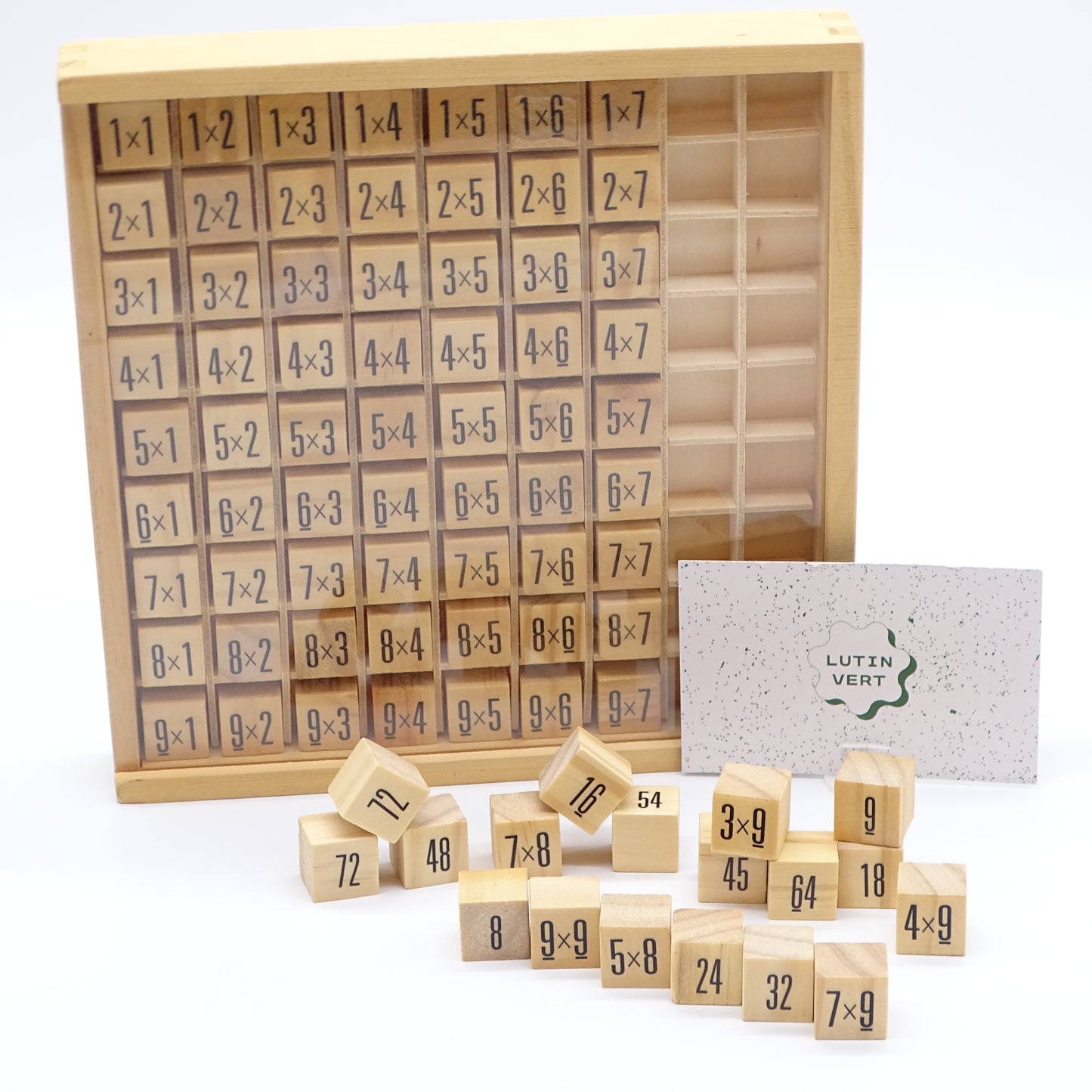 Jeux tables de multiplications en bois LE COMPTOIR DU MONDE - Dès 6 ans | Ref 15445